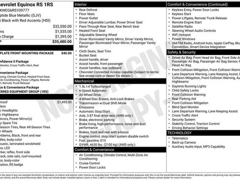 Used 2024 Chevrolet Equinox RS AWD/4WD image 5