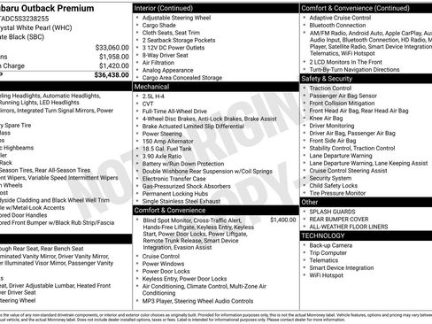 Certified 2025 Subaru Outback Premium image 33