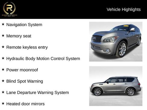 Used 2014 INFINITI QX80 4WD w/ Deluxe Touring Package image 9