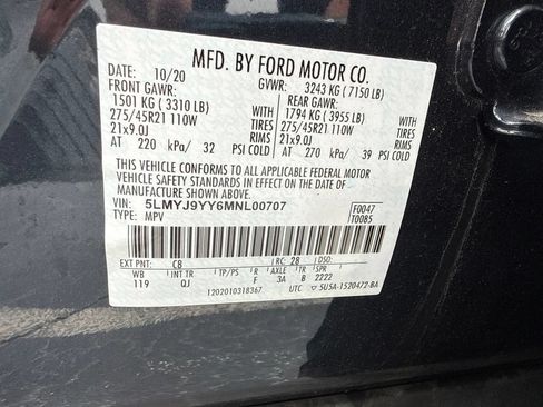 Used 2021 Lincoln Aviator Black Label Grand Touring w/ Class IV Trailer Tow Package AWD/4WD image 7