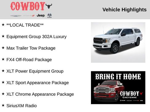 Used 2019 Ford F150 XLT w/ Equipment Group 302A Luxury image 2
