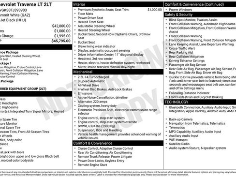 New 2026 Chevrolet Traverse LT AWD/4WD image 27