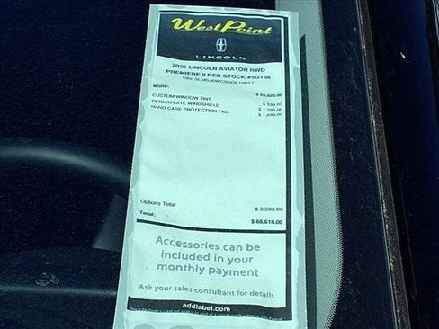 New 2025 Lincoln Aviator Premiere w/ Equipment Group 101A image 5