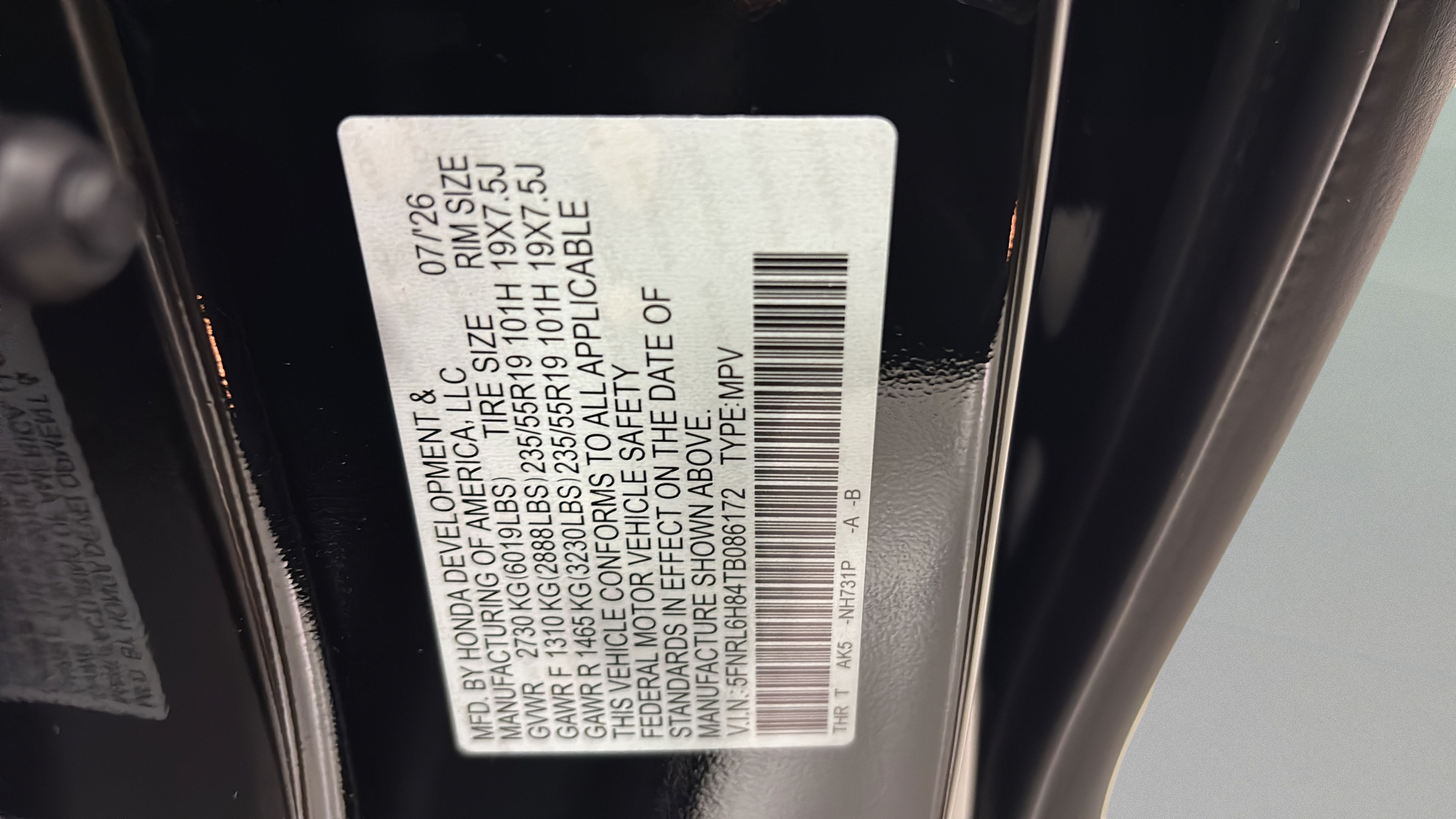 New 2026 Honda Odyssey Touring image 15