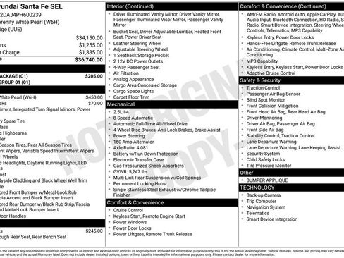 Used 2023 Hyundai Santa Fe SEL w/ Cargo Package AWD/4WD image 3