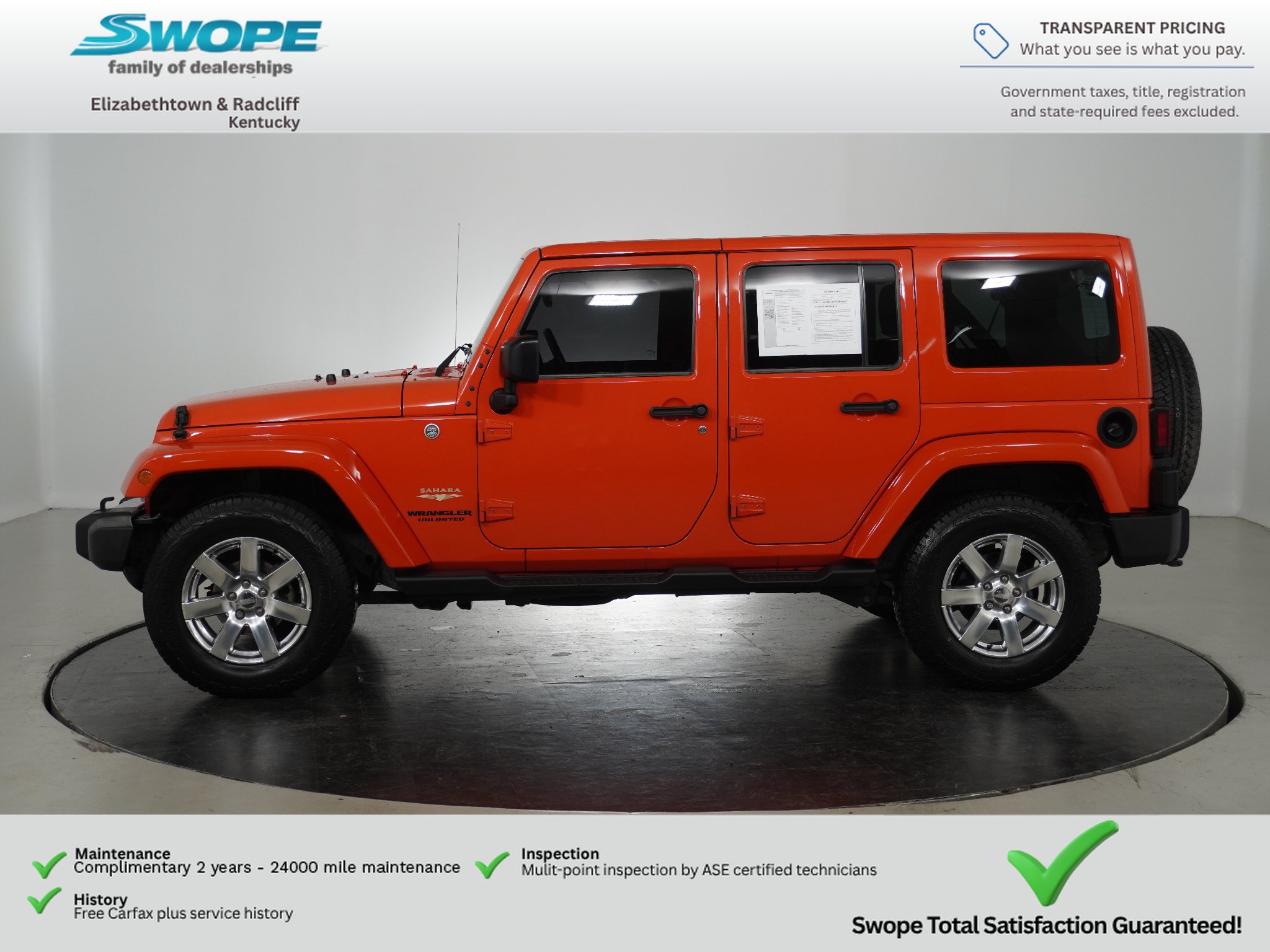 Used 2015 Jeep Wrangler Unlimited Sahara w/ Dual Top Group AWD/4WD image 6