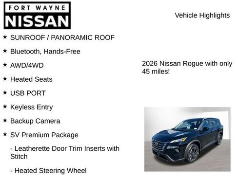 New 2026 Nissan Rogue SV w/ SV Premium Package image 7