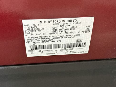 Used 2019 Ford Explorer Limited w/ Class III Trailer Tow Package AWD/4WD image 12