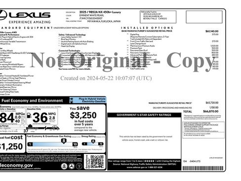 Used 2025 Lexus NX 450h+ AWD w/ Luxury Package image 4