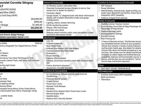 Used 2023 Chevrolet Corvette Stingray Coupe w/ 1LT image 3