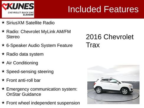 Used 2016 Chevrolet Trax LT w/ LT Convenience Package FWD image 3