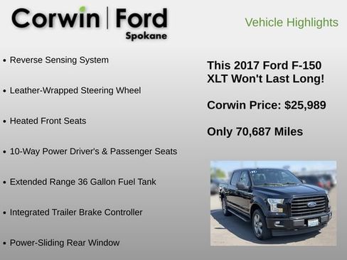 Used 2017 Ford F150 XLT w/ Equipment Group 302A Luxury AWD/4WD image 36