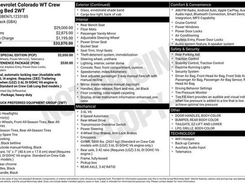 Used 2020 Chevrolet Colorado W/T w/ Custom Special Edition image 6