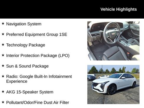 Used 2025 Cadillac CT5 Sport w/ Technology Package AWD/4WD image 6