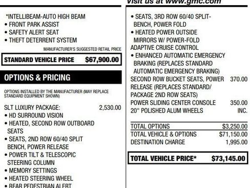 Used 2024 GMC Yukon SLT w/ SLT Luxury Package AWD/4WD image 2