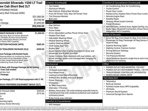 Used 2021 Chevrolet Silverado 1500 LT Trail Boss w/ Convenience Package II AWD/4WD image 2