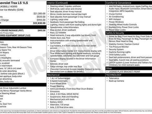 Used 2020 Chevrolet Trax LS w/ Tint and Cruise Package FWD image 6