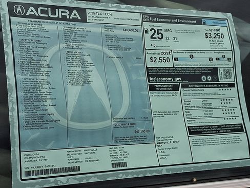 New 2025 Acura TLX Technology Package image 12