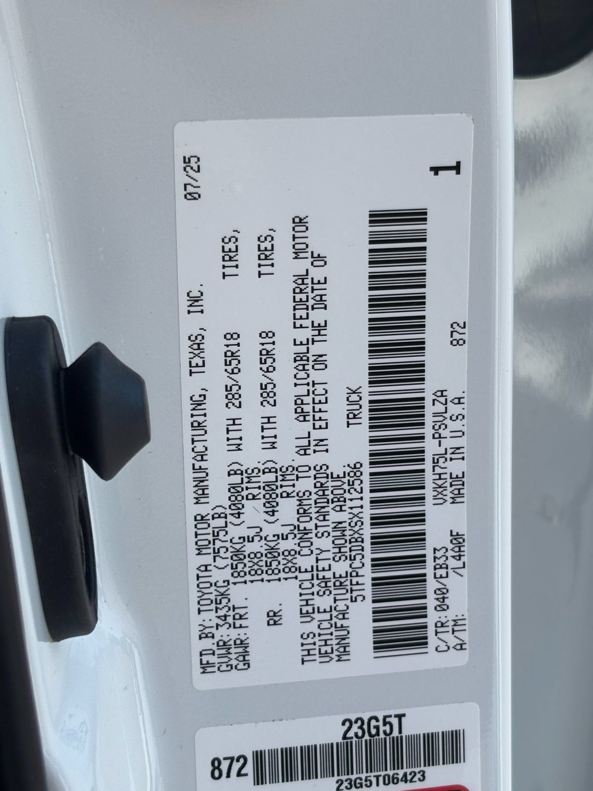 New 2025 Toyota Tundra TRD Pro AWD/4WD image 23