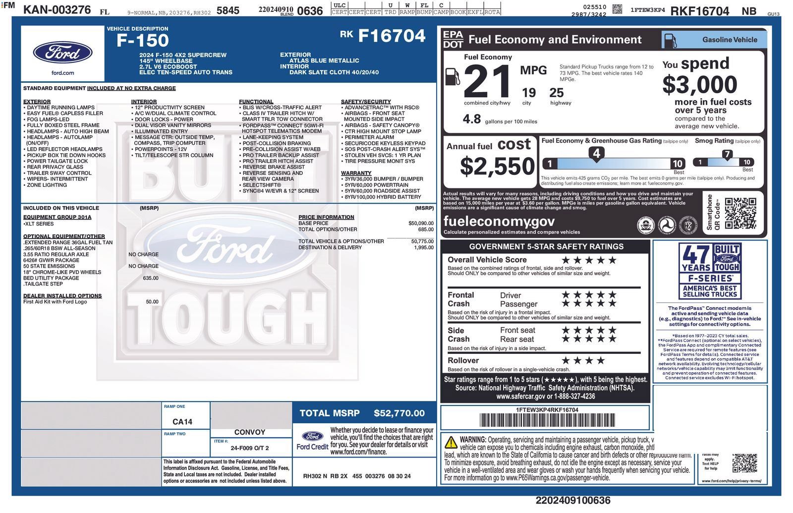 Used 2024 Ford F150 XLT w/ Bed Utility Package RWD image 45