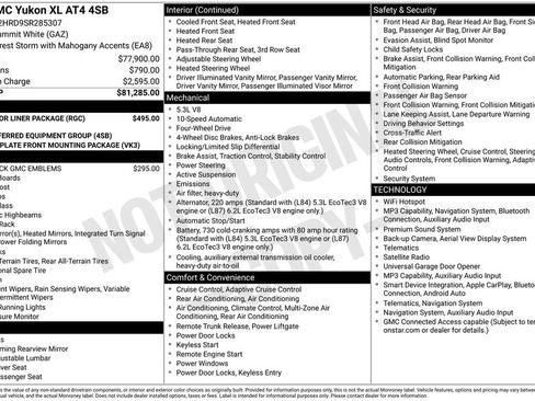 Used 2025 GMC Yukon XL AT4 w/ LPO, Floor Liner Package AWD/4WD image 34