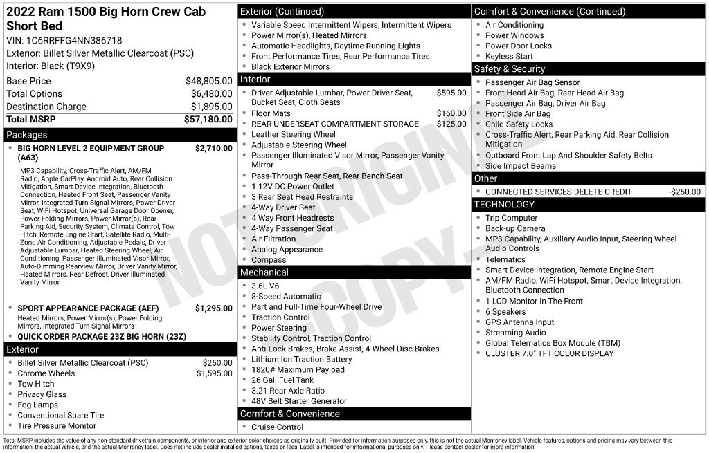 Certified 2022 RAM 1500 Big Horn AWD/4WD image 42