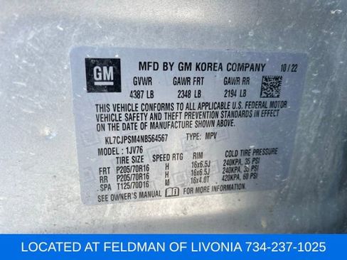 Used 2022 Chevrolet Trax LT w/ LT Convenience Package image 10