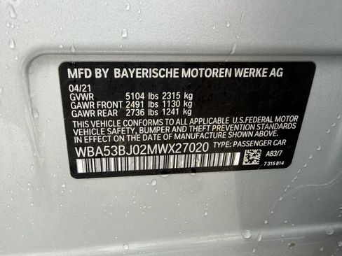 Used 2021 BMW 540i w/ Premium Package RWD image 28