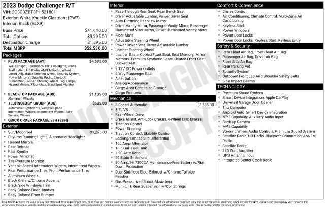 Used 2023 Dodge Challenger R/T w/ Plus Package RWD image 2