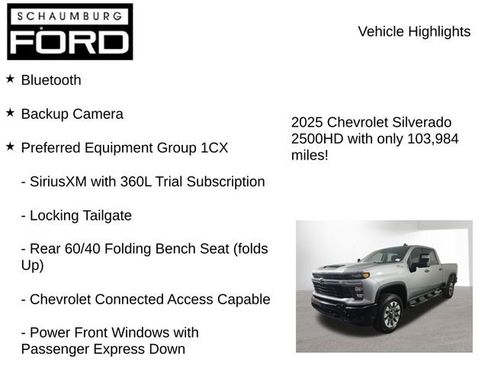 Used 2025 Chevrolet Silverado 2500 Custom w/ Custom Value Package AWD/4WD image 8