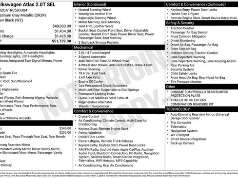Used 2024 Volkswagen Atlas SEL AWD/4WD image 35