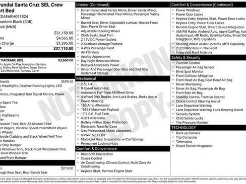 Used 2024 Hyundai Santa Cruz SEL w/ Activity Package AWD/4WD image 10