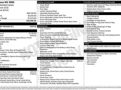 Used 2021 Lexus NX 300h AWD w/ Accessory Package image 18
