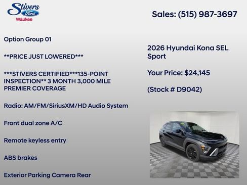 Used 2026 Hyundai Kona SEL Sport FWD image 8