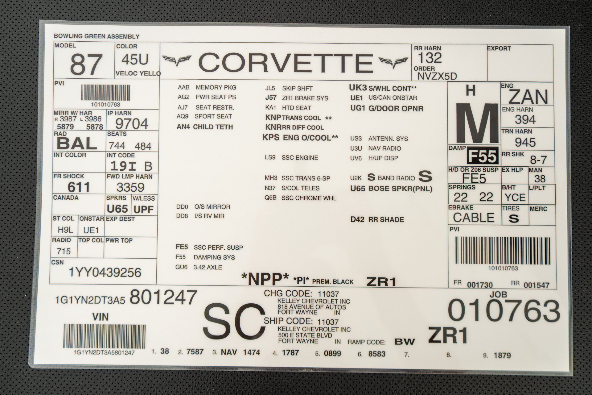 Used 2010 Chevrolet Corvette ZR1 w/ Preferred Equipment Group RWD image 41