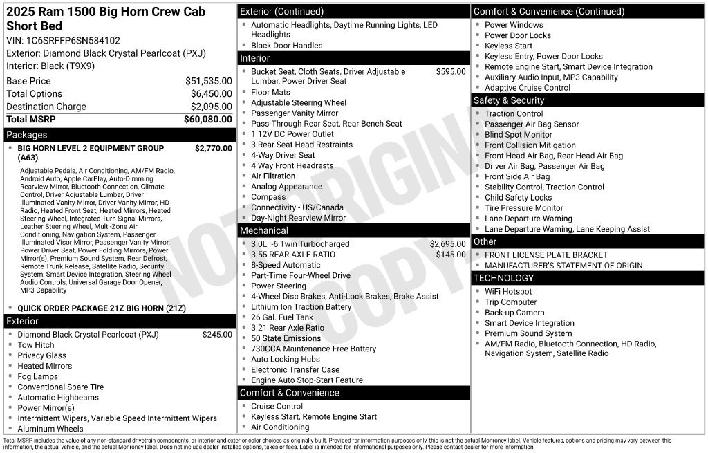 Used 2025 RAM 1500 Big Horn AWD/4WD image 6