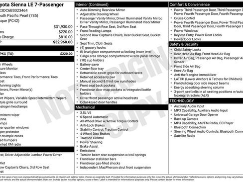 Used 2011 Toyota Sienna LE w/ Towing Pkg AWD/4WD image 35