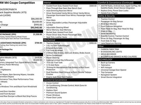 Used 2024 BMW M4 xDrive Competition w/ Executive Package AWD/4WD image 2