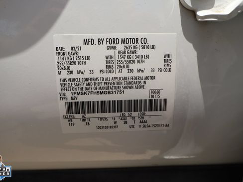 Certified 2021 Ford Explorer Limited w/ Equipment Group 301A RWD image 31
