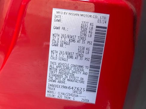 Used 2024 Nissan Frontier SV w/ SV Convenience Package image 31