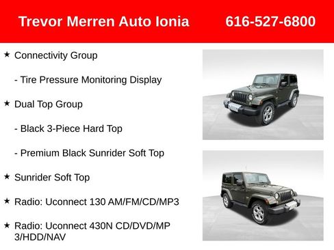 Used 2015 Jeep Wrangler Sahara w/ Dual Top Group AWD/4WD image 19