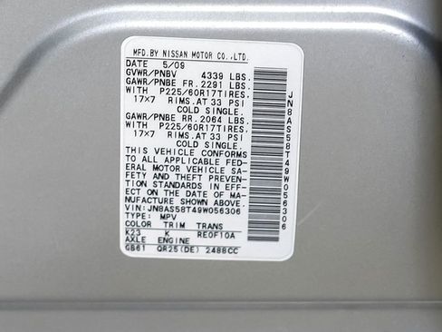 Used 2009 Nissan Rogue SL w/ Moonroof Pkg image 55