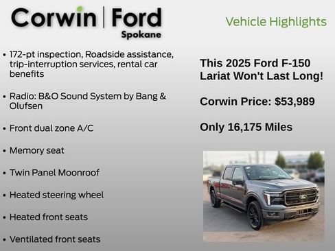 Certified 2025 Ford F150 Lariat AWD/4WD image 19