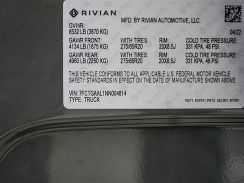 Used 2022 Rivian R1T Launch Edition AWD/4WD image 49
