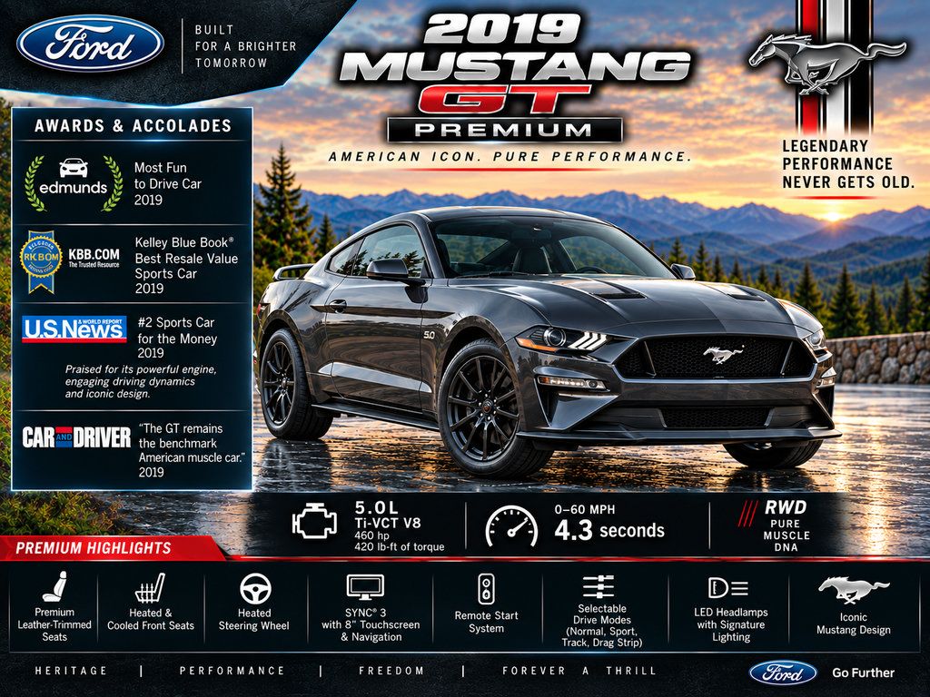 Used 2019 Ford Mustang GT Premium RWD image 2