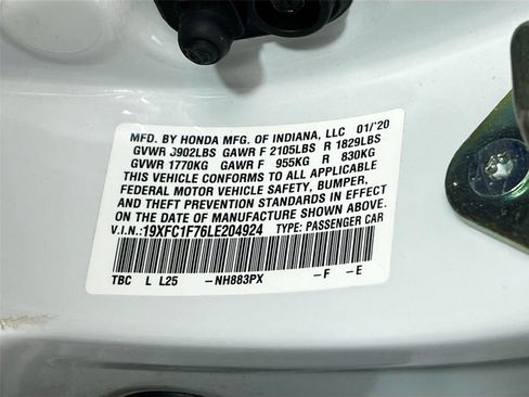 Used 2020 Honda Civic EX-L image 24