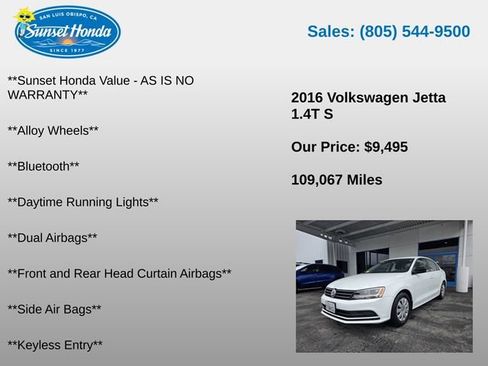 Used 2016 Volkswagen Jetta S FWD image 5