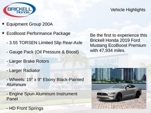 Used 2019 Ford Mustang Premium w/ Ecoboost Performance Package image 8