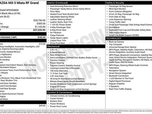Certified 2023 MAZDA MX-5 Miata Grand Touring w/ Weather Package RWD image 18