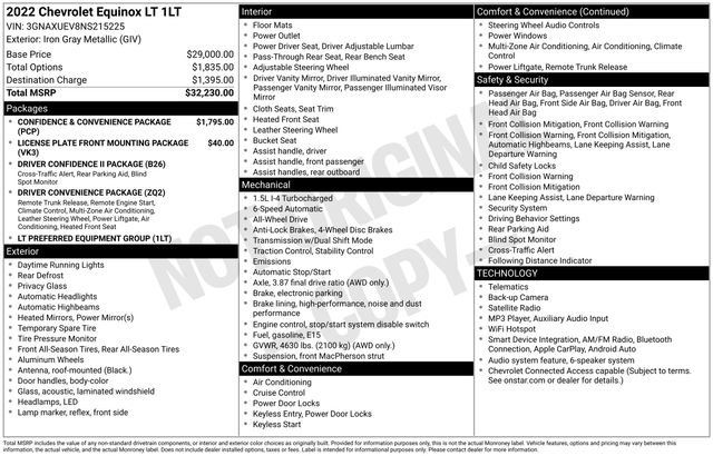 Used 2022 Chevrolet Equinox LT AWD/4WD image 7